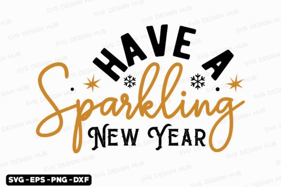 A Sparkling New Year Asset for Brand Graphics and T-Shirt Designs