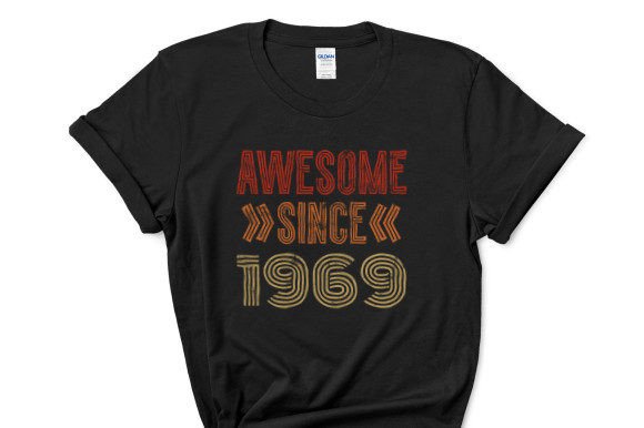 Awesome Since 1969: A Versatile Graphic for T-Shirt Designs