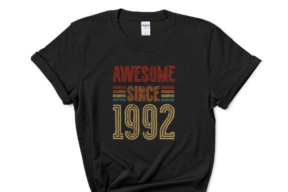 Awesome Since 1992: A Versatile Graphic for T-Shirt Designs