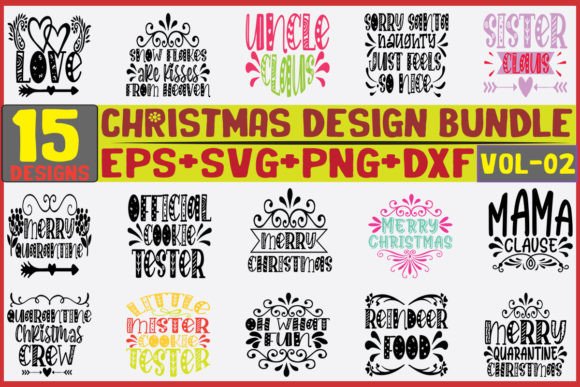 CHRISTMAS SVG BUNDLES: Perfect for T-Shirt Designs & Graphics
