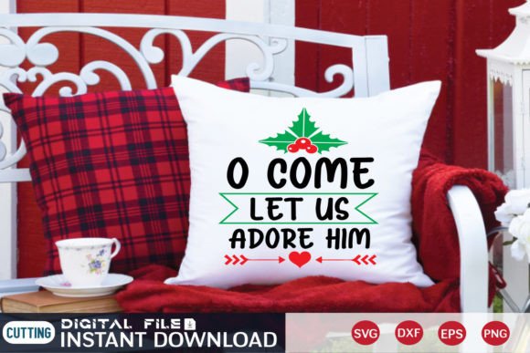 O Come Let Us Adore Him: A Festive Graphics Gem for T-Shirt Designs