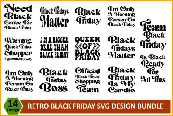 Retro Black Friday SVG Design for Embroidery