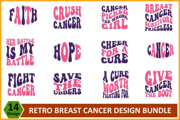 Retro Breast Cancer SVG Design Bundle Review