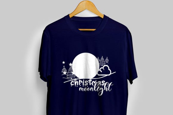 Retro Christmas Moonlight Svg Design for Graphics and T-Shirt Designs