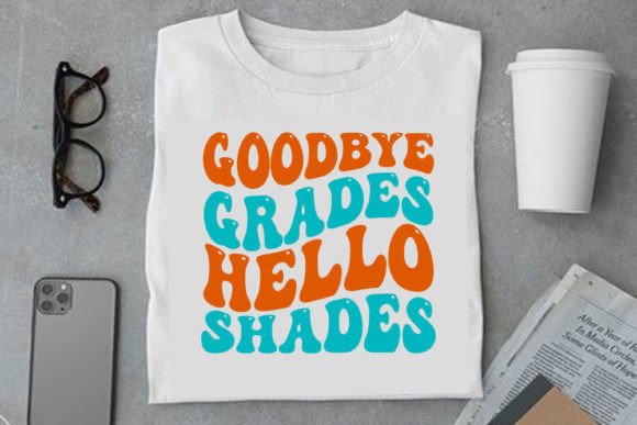 Retro Summer Design, Goodbye Grades: Perfect for T-Shirts and Graphics